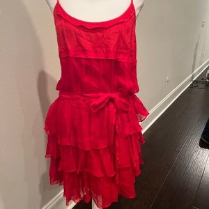 Elizabeth and James Silk Red Dress
